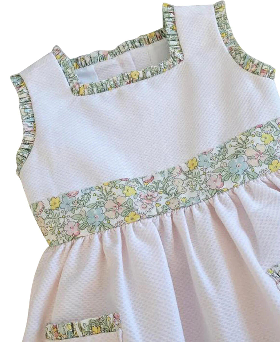 Little Threads Girls Spring Again Pique Dress