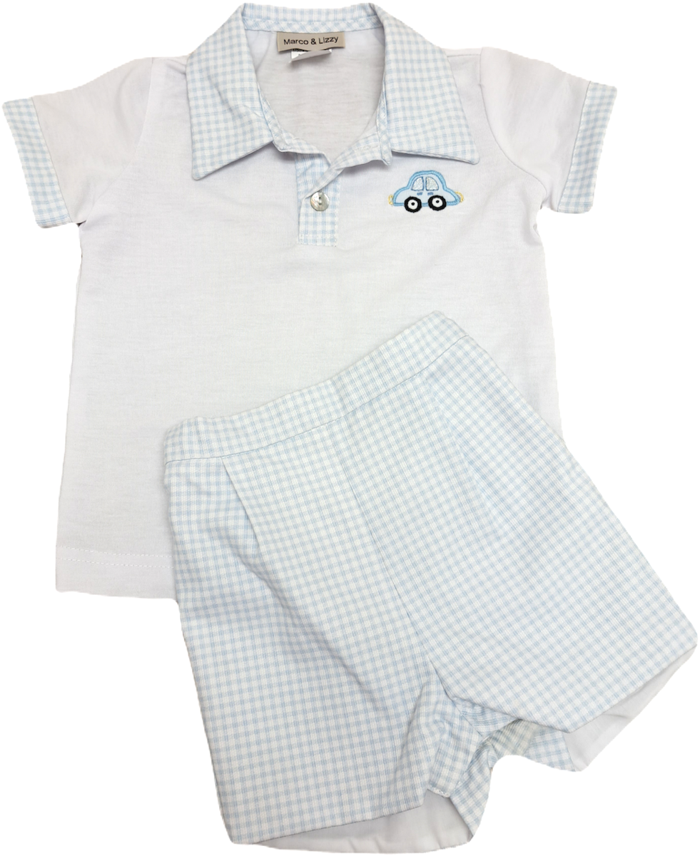 Little Threads Boys Traffic Short Set