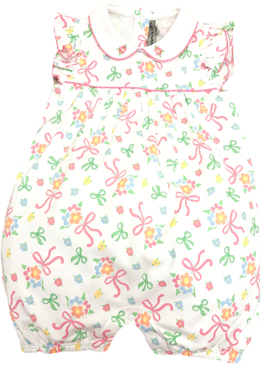 Little Threads Girls Bows Floral Bubble