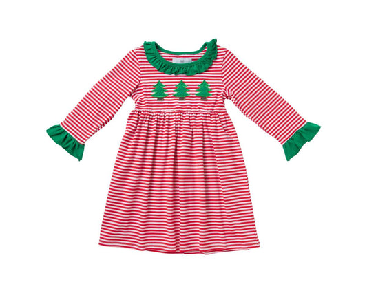 City Beautiful Striped Christmas Tree Dress