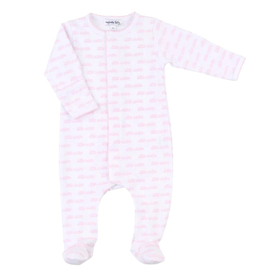 Magnolia Baby Little Sister Printed Zipped Footie