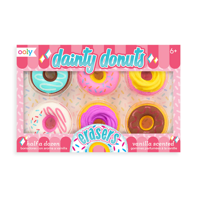 Dainty Donuts Scented Erasers Set of 6
