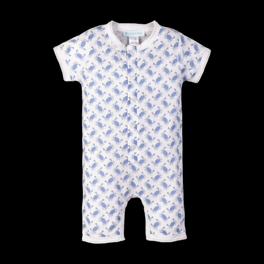 Feather Baby Henley Crab Romper