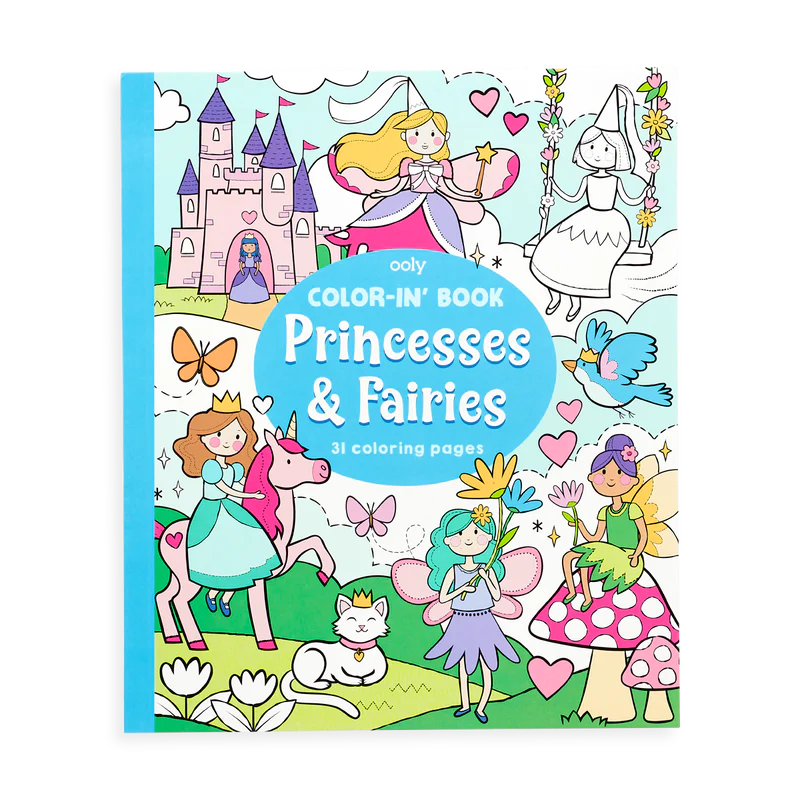 Princesses & Fairies Color-In Book