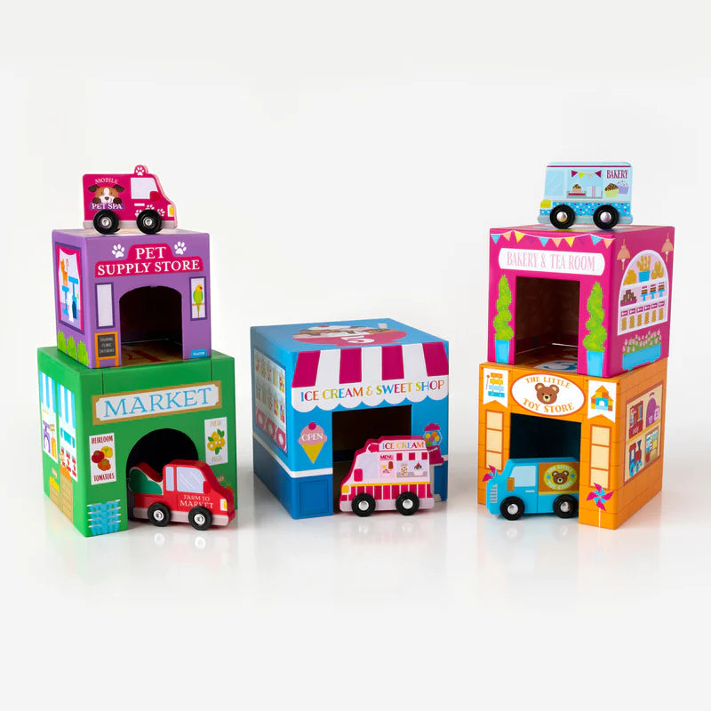 Stackables - Rainbow Town Nesting Boxes