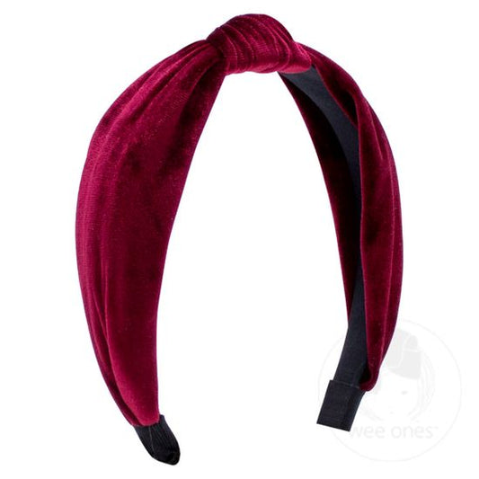 Wee Ones Velvet-Wrapped Headband with Knot
