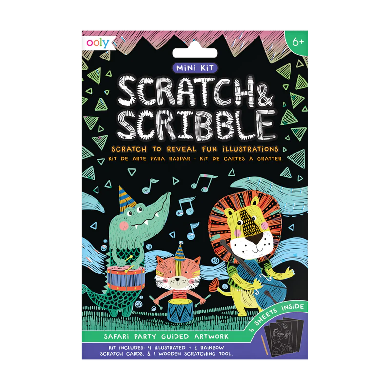 Safari Party - Mini Scratch & Scribble Kit