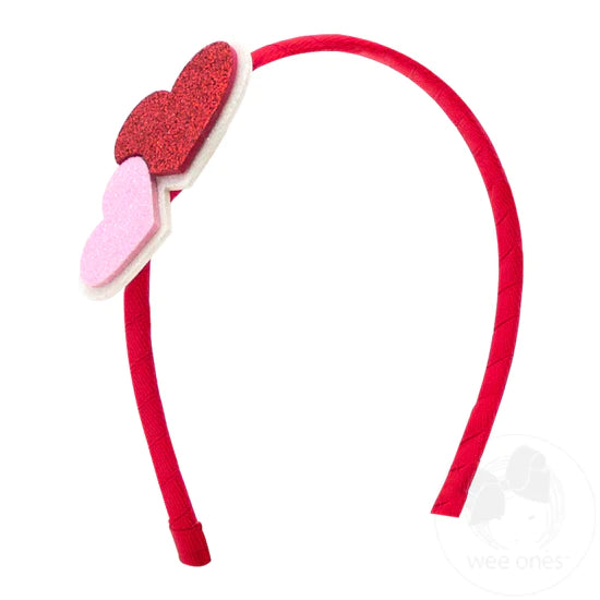 Wee Ones Layered Heart Glitter Headband