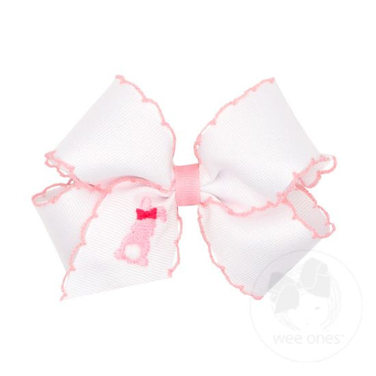 Wee Ones Medium Cottontail w/Pink Moonstitch Bow
