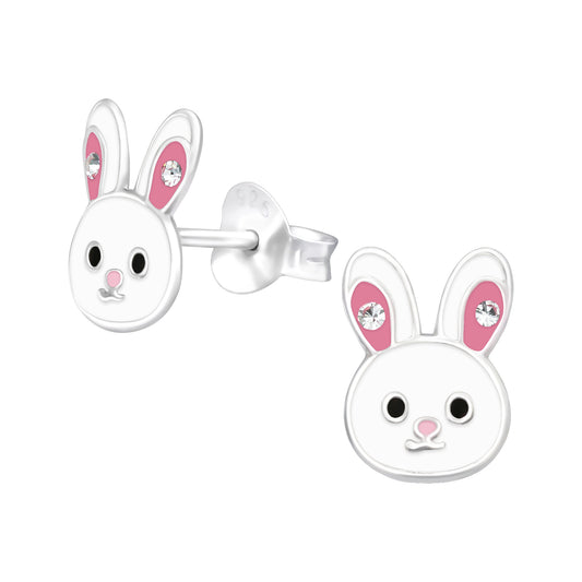 Lily Nily Bunny Rabbit Stud Earrings w/Crystal - SS