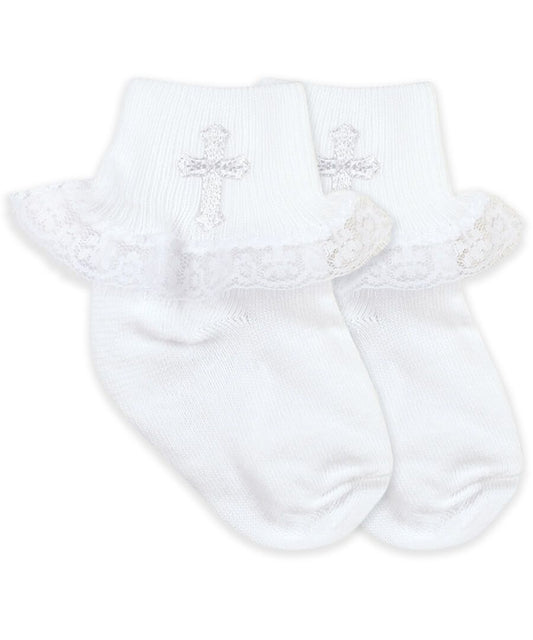 Jefferies Socks Christening Lace Socks
