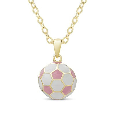 Lily Nily Soccer Ball Pendant - Pink