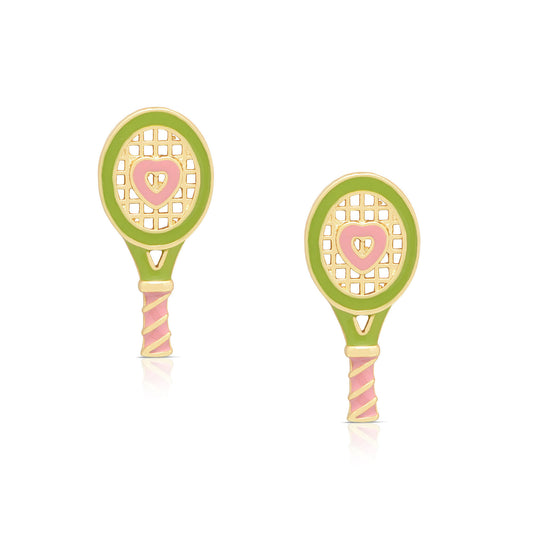 Lily Nily Tennis Racket Stud Earrings