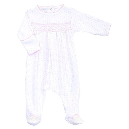 Magnolia Baby Mini Dots Smocked Footie