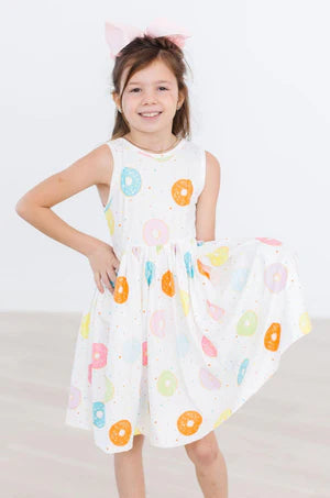 Mila & Rose Sprinkle Donut Tank Pocket Twirl Dress