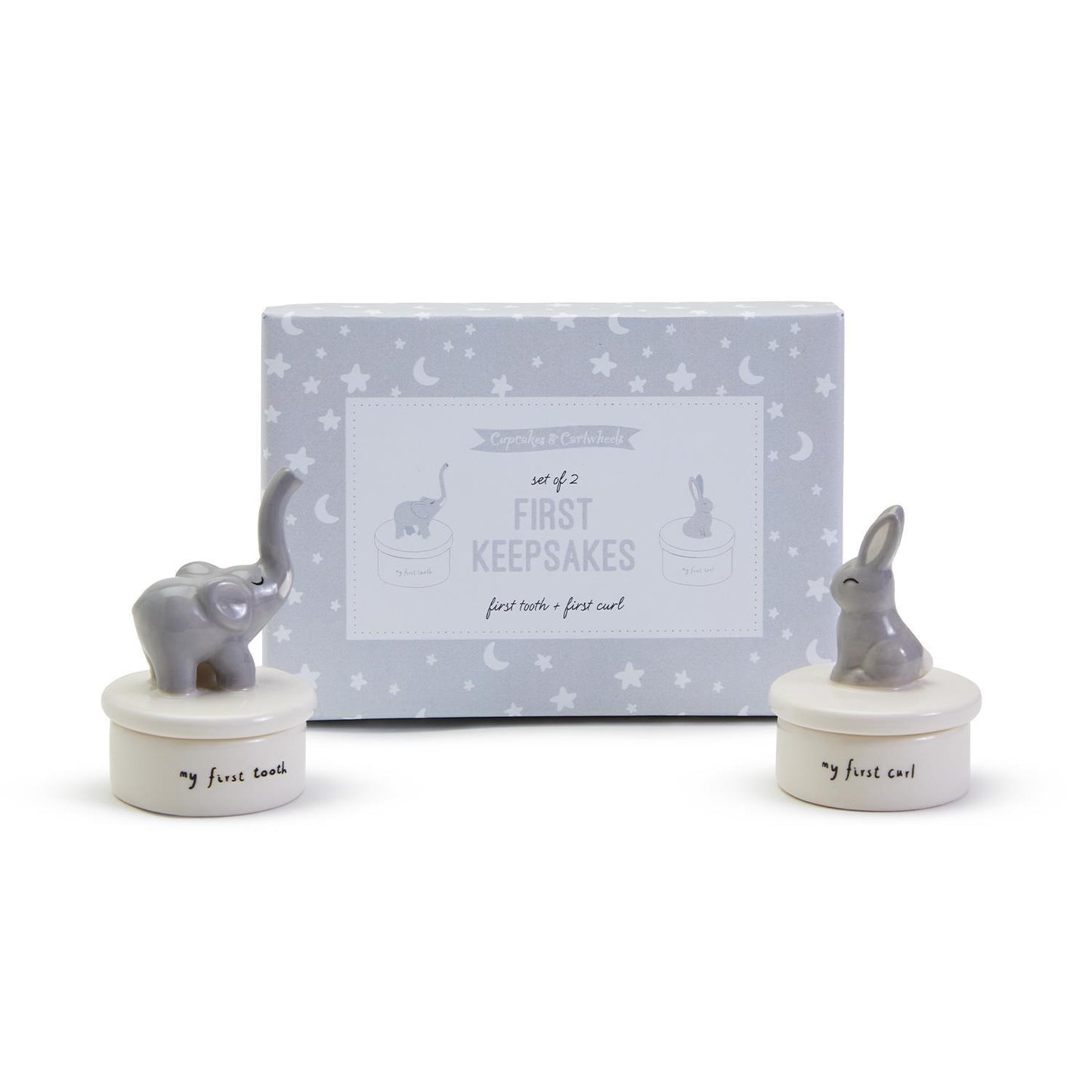 Cupcakes & Cartwheels First Tooth & First Curl Keepsake