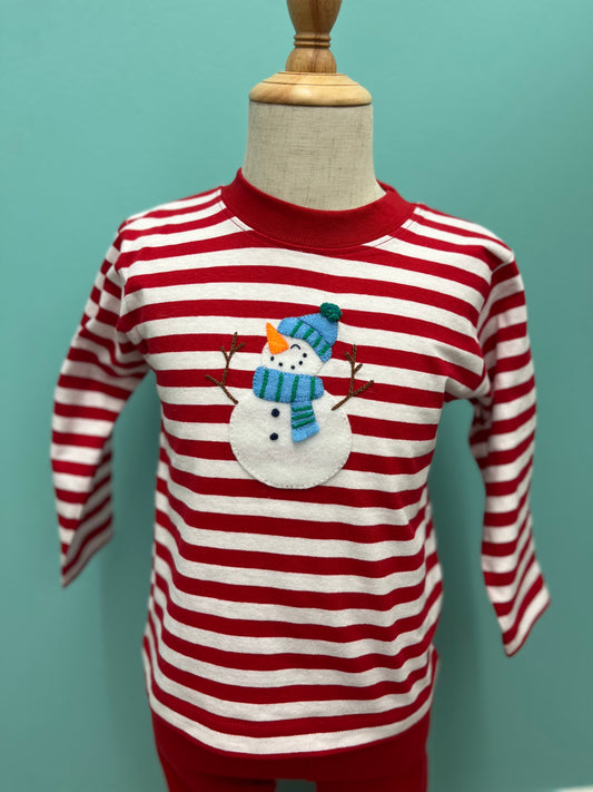 Luigi Snowman Stripe Shirt