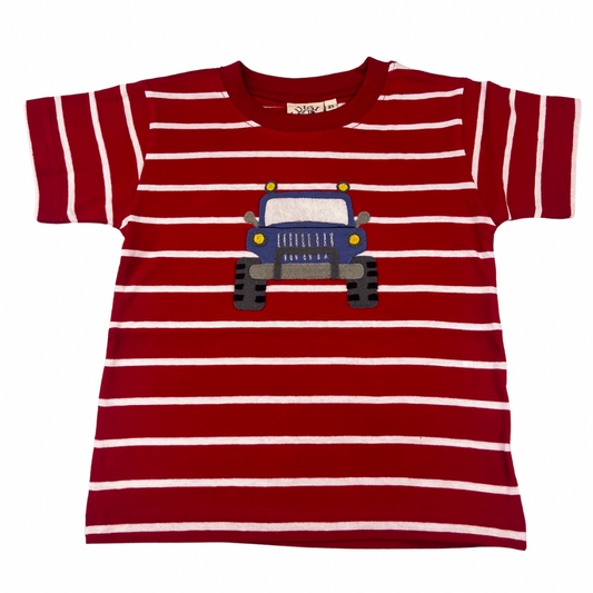 Luigi Jeep Red/ White Striped Shirt