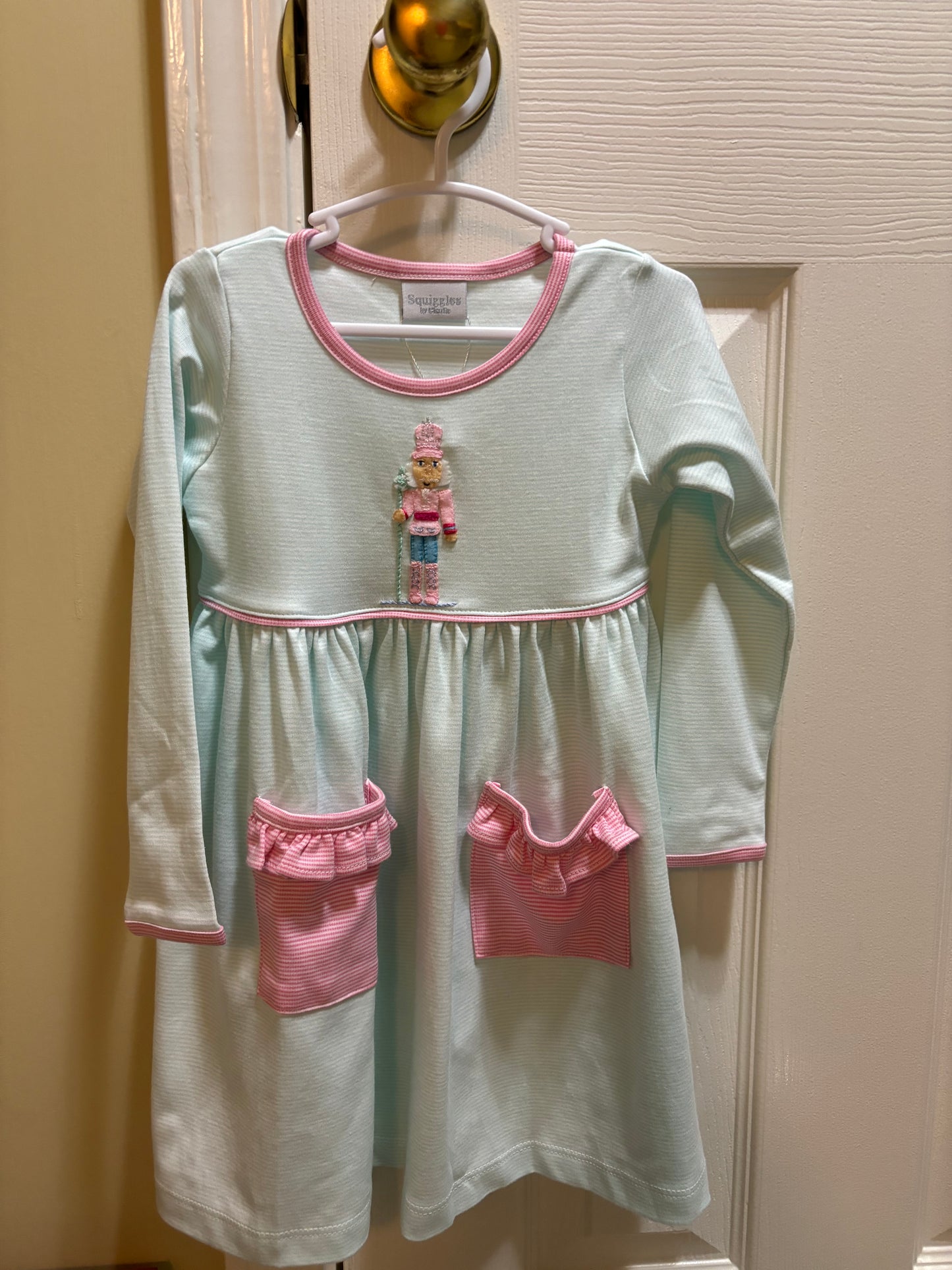 Squiggles Pink/Mint Nutcracker Dress