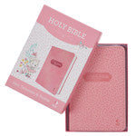 Pink Faux Leather New Testament Keepsake Bible for Girls