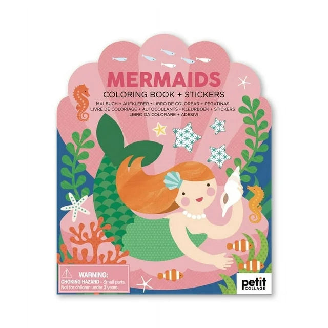 Mermaids Coloring Book & Stickers