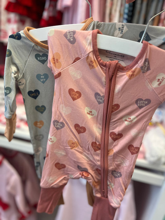 Baby Sprouts Heart Pink Romper