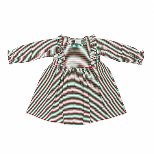 Squiggles Red & Green Stripe Dress