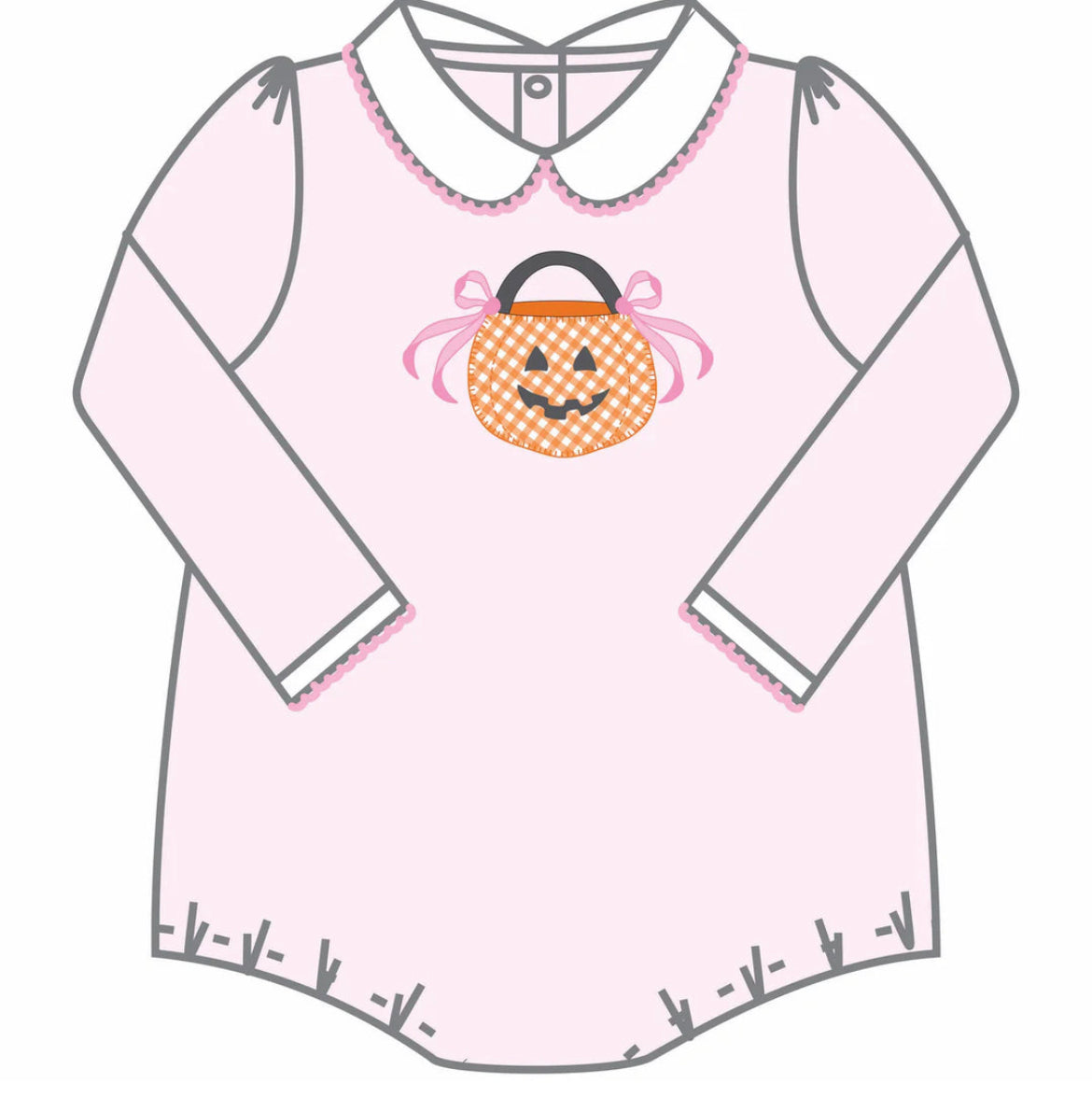 Magnolia Baby Trick or Treat LS Bubble - Pink