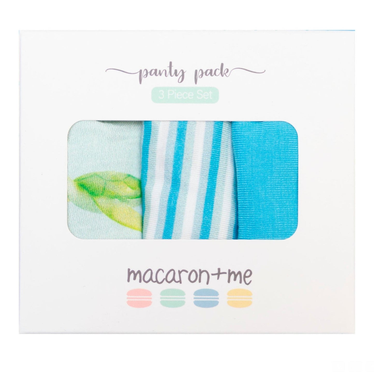 Macaron + Me Ocean Stripes Bamboo Panty 3-Pack