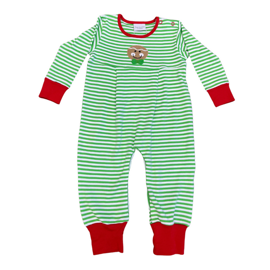 Squiggles Green Gingerbread Romper