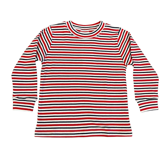 Squiggles Red & Black Stripe L/S Shirt