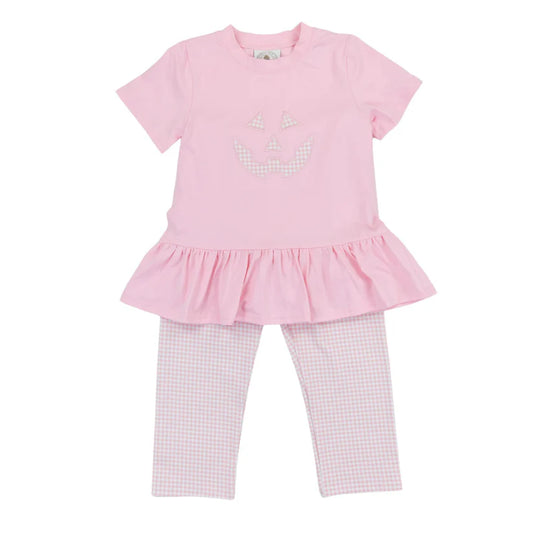 Cypress Row Jack-O-Lantern Pink Legging Set