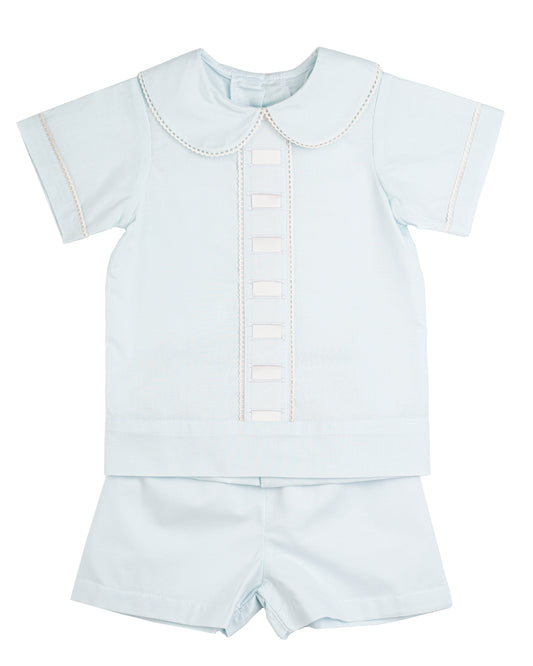 Lullaby Set Blue Batiste Short Set
