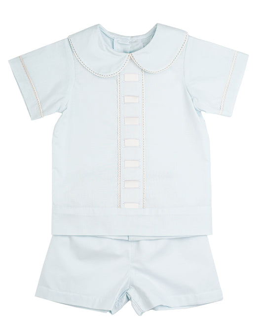 Lullaby Set Blue Batiste Short Set