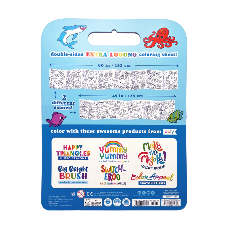Color-A-Long Fold Out Kids Coloring Book