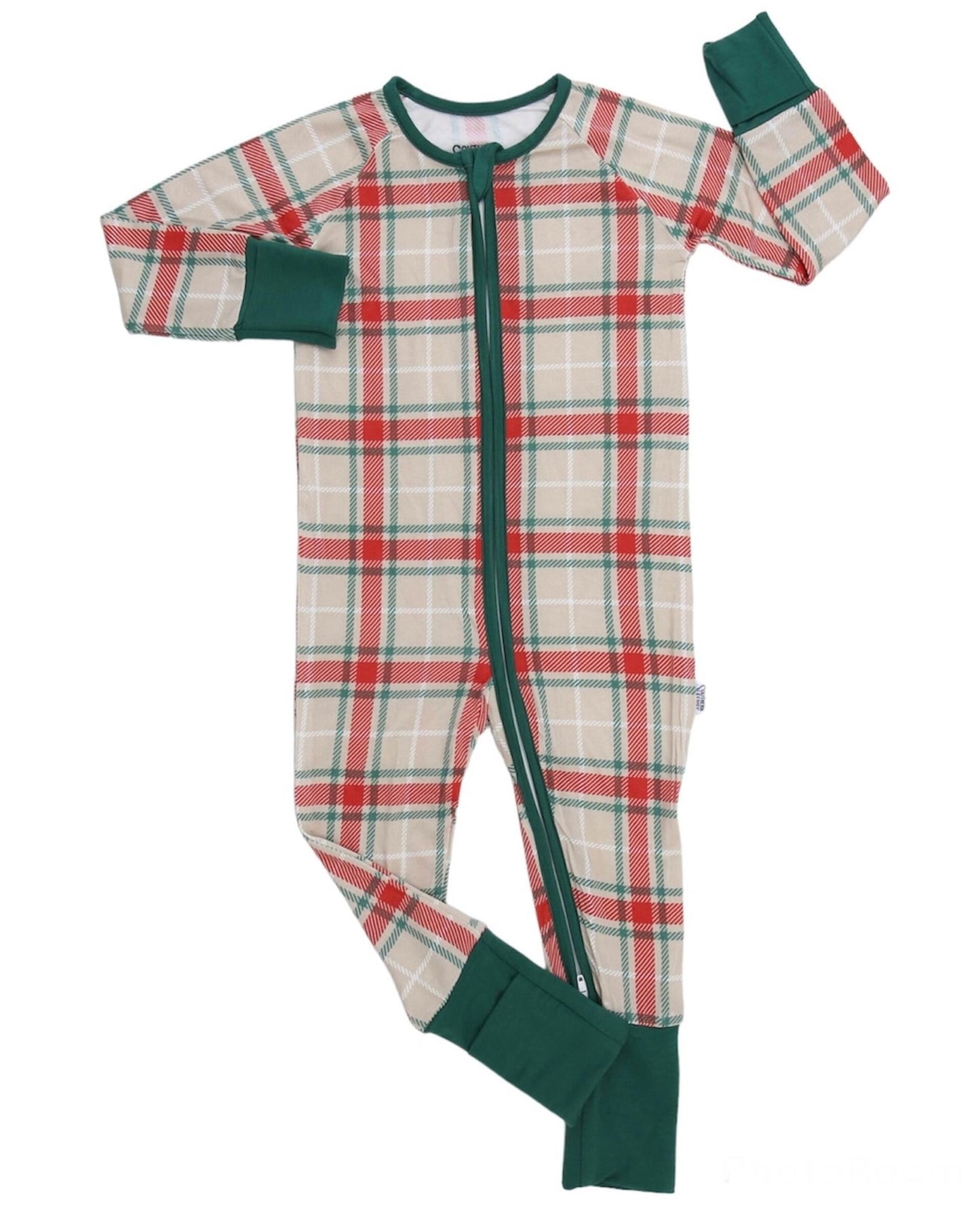 Southern Slumber Coverall Plaid Zippy