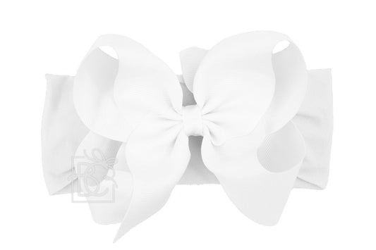 Beyond Creations’ Pantyhose Headband with Classic Grosgrain Bow