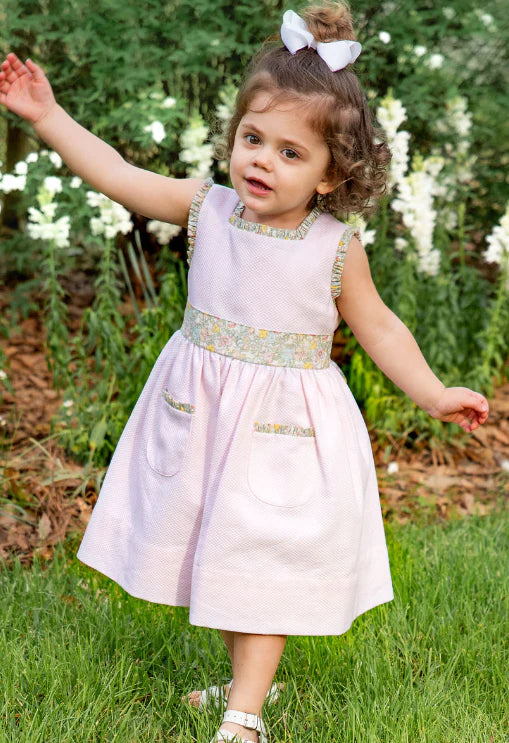 Little Threads Girls Spring Again Pique Dress