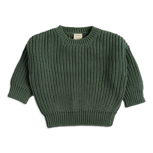 Tiny Twig Knitted Chunky Sweater - Agave