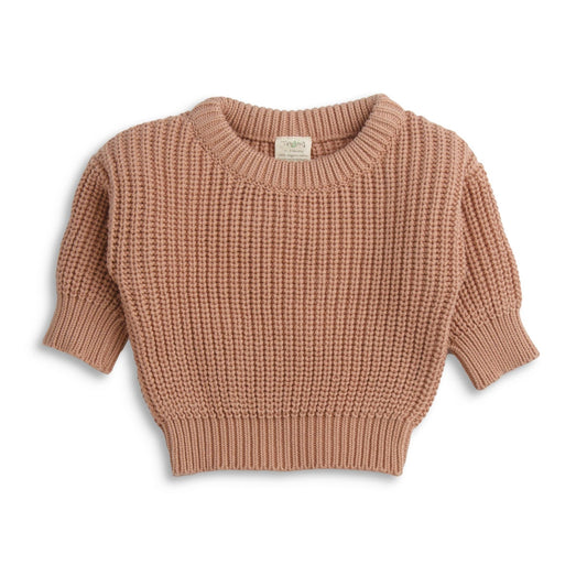 Tiny Twig Knitted Chunky Sweater - Clay