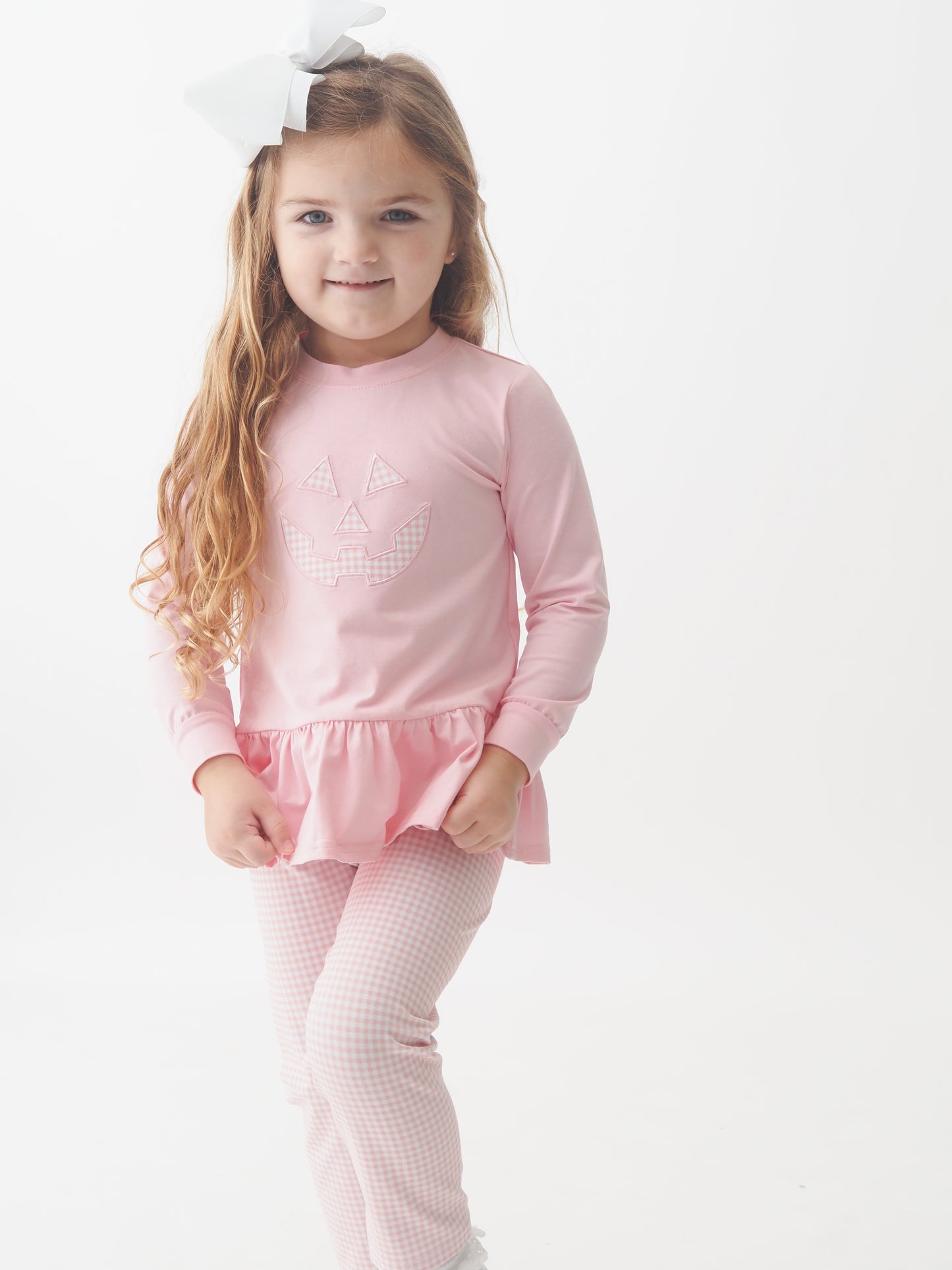 Cypress Row Jack-O-Lantern Pink Legging Set