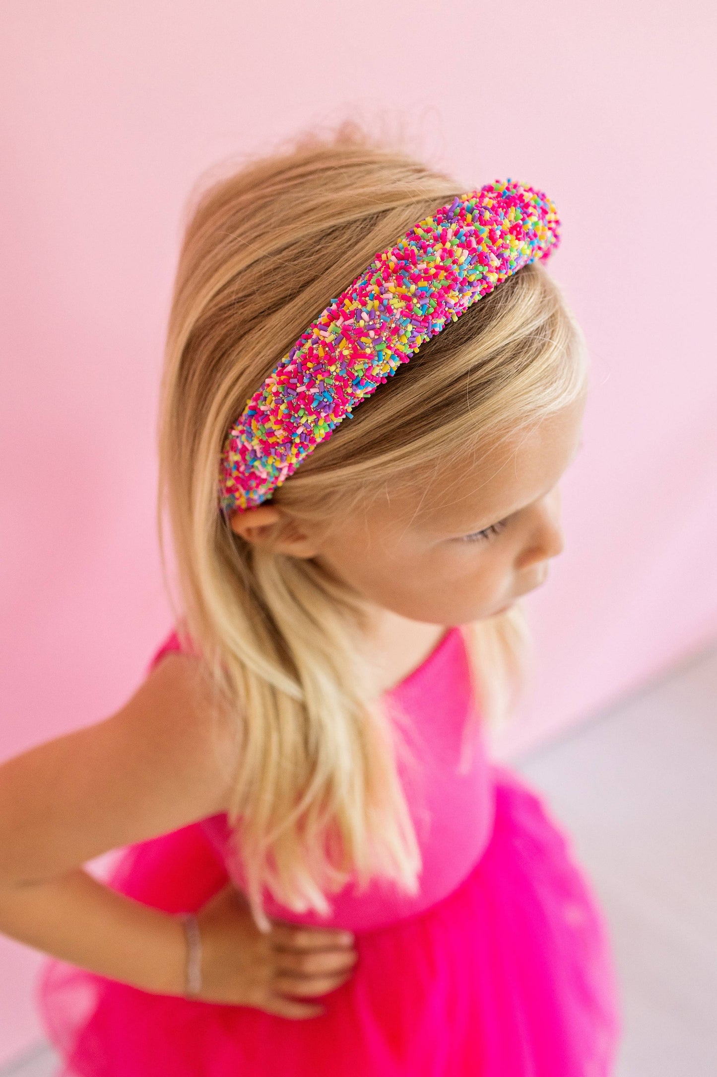 Beaded Headband - Pink Sprinkles