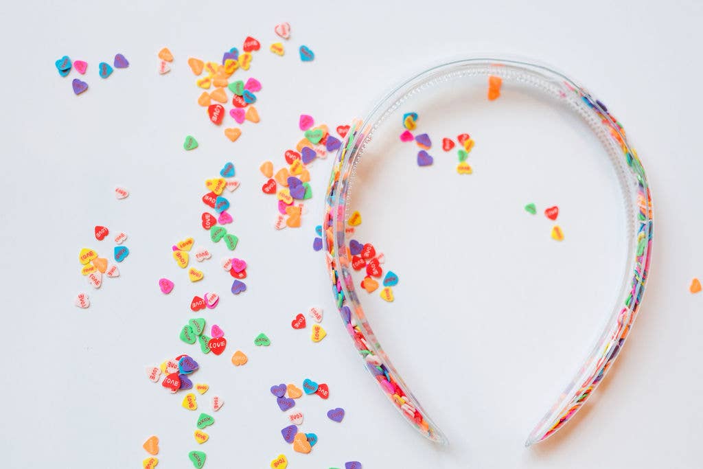 Confetti Shaker Headband - Candy Hearts