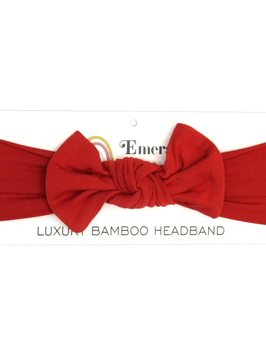 Emerson - Fire Engine Red Christmas Bamboo Baby Headband