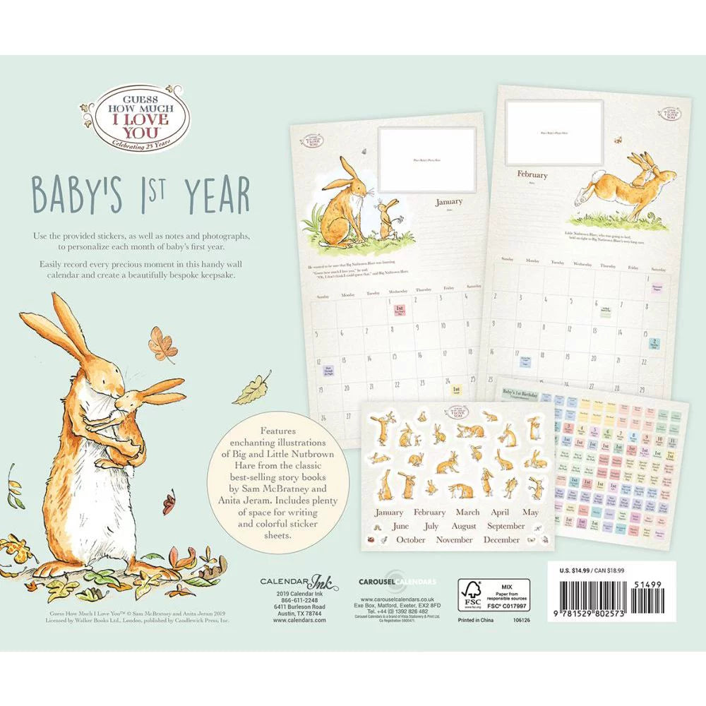 Baby's First Year 13 Month Calendar