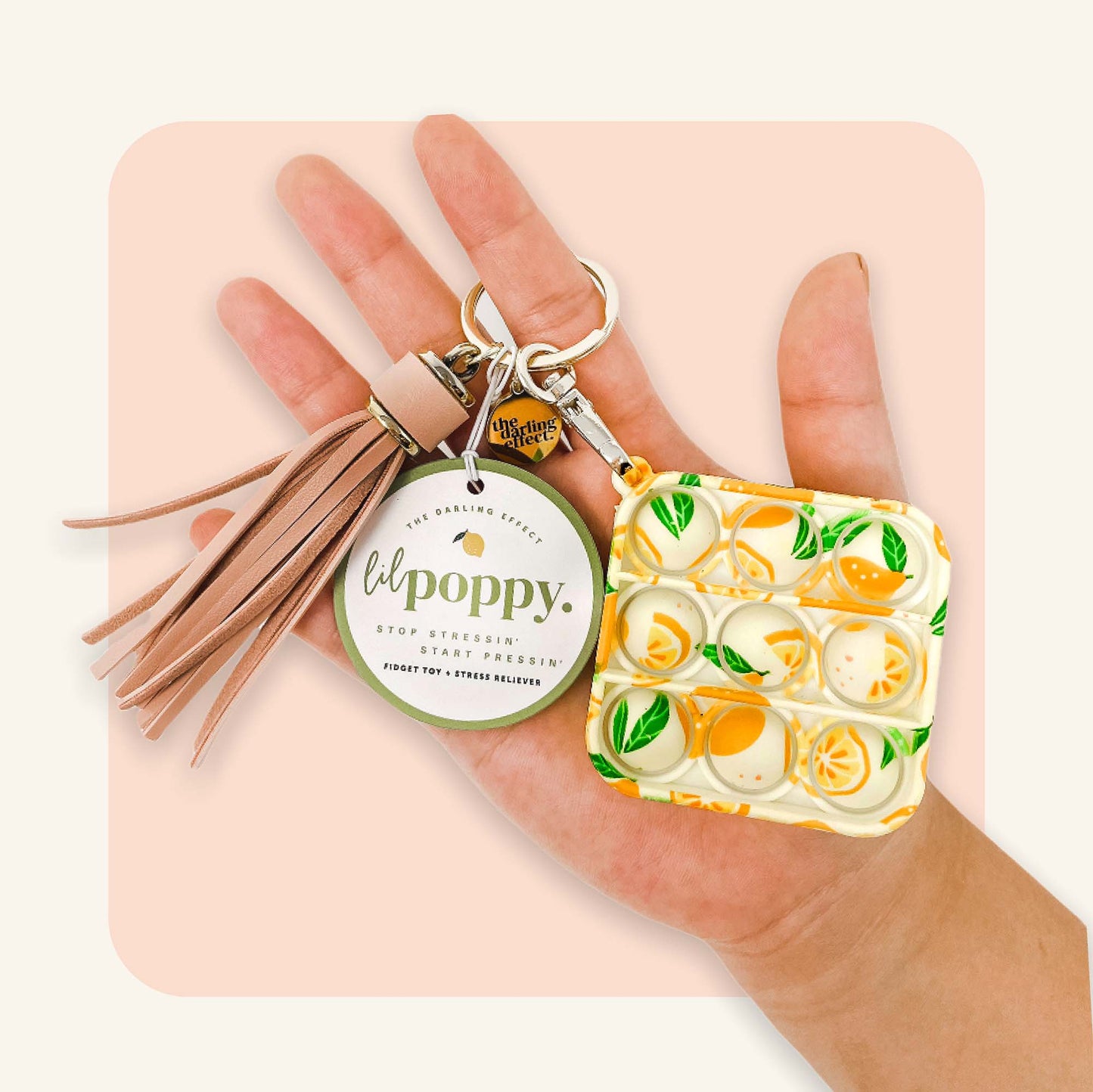 Lil Poppy Keychain- Citrus Lemon