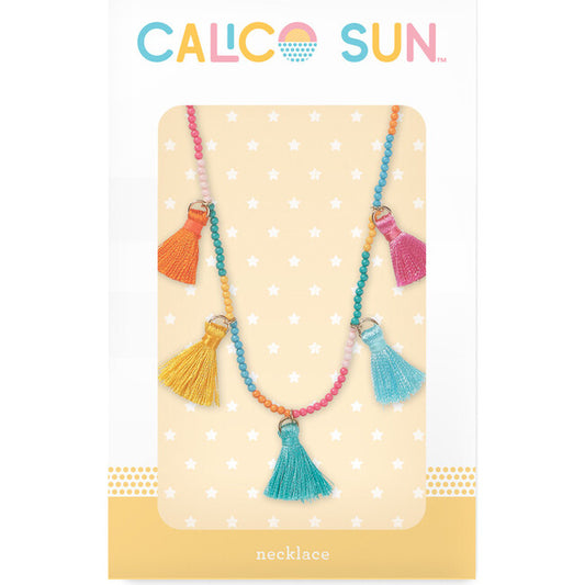 Calico Sun - Beaded Tassel Necklace