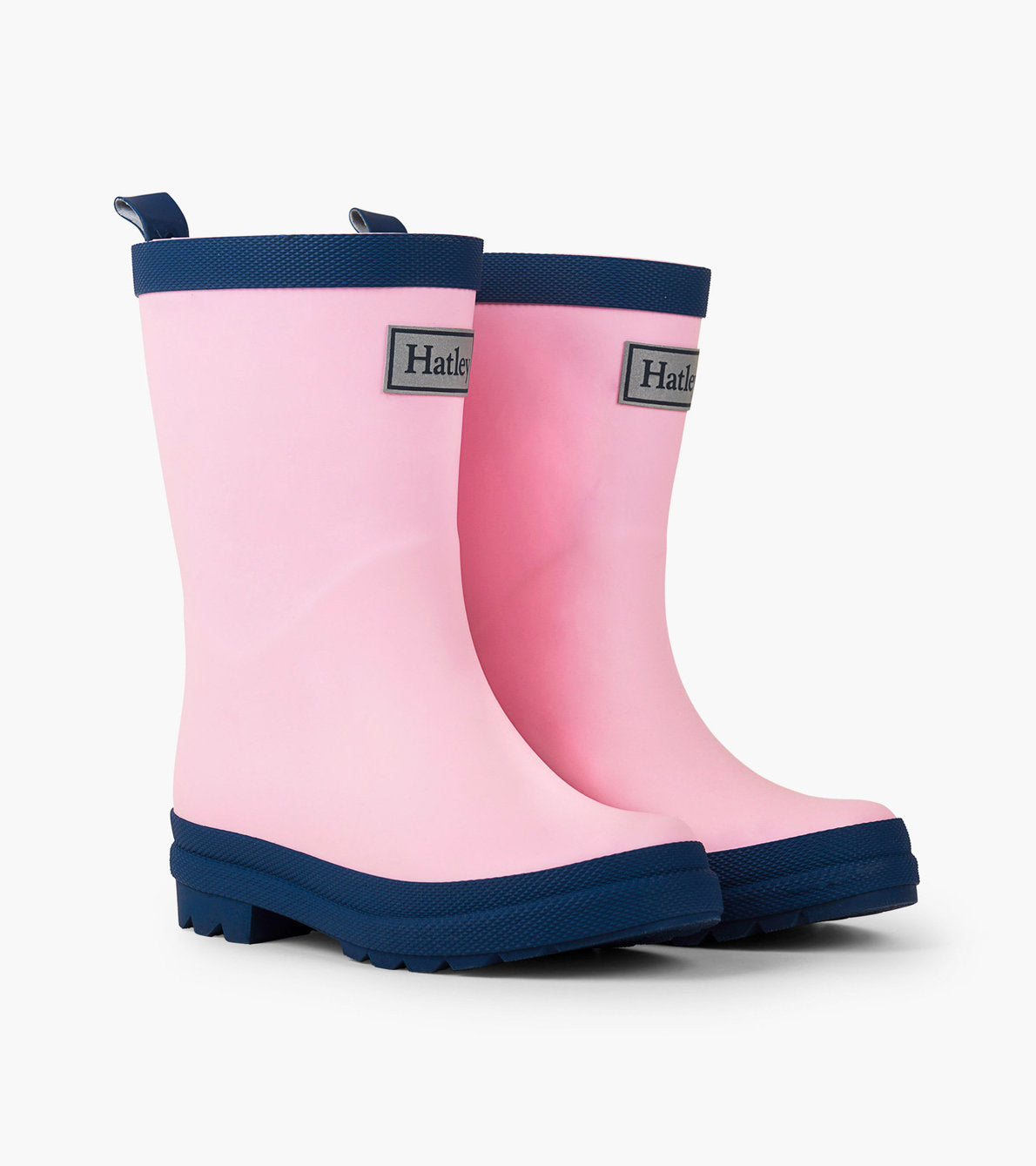 Hatley Pink & Navy Matte Rain Boots w/Matching Socks