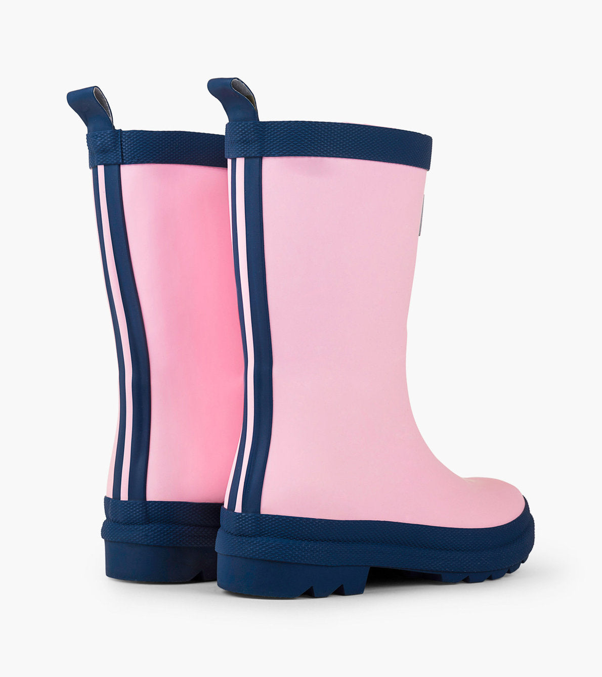 Hatley Pink & Navy Matte Rain Boots w/Matching Socks