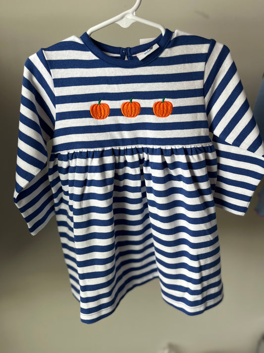 Luigi Kids Pumpkin Stripe Dress